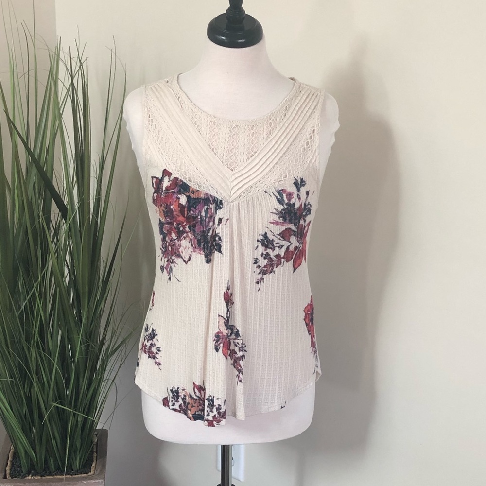 Hi Low Printed Tank Top   Lucky Brand